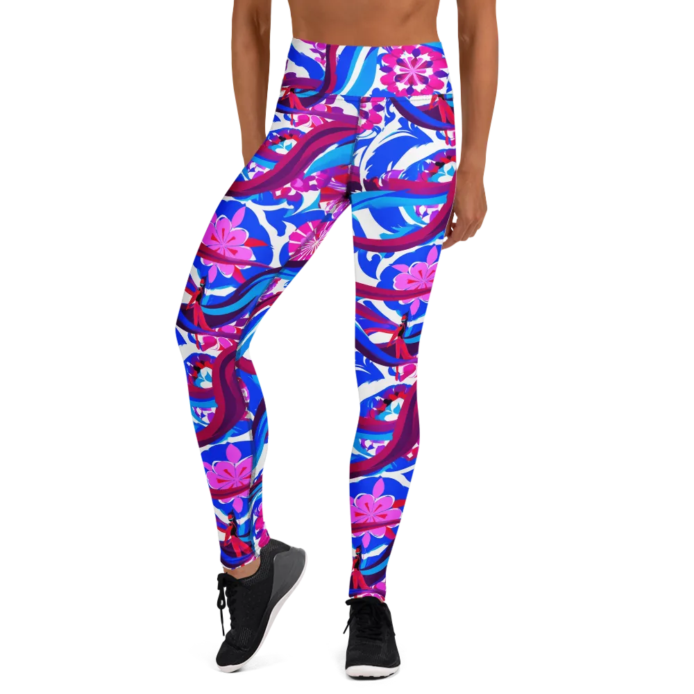 Sakura Voltage on Yoga Leggings — Front