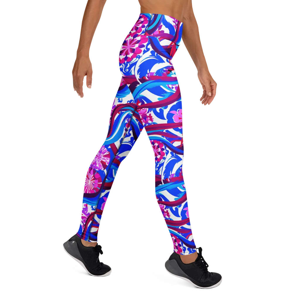 Sakura Voltage on Yoga Leggings — Right
