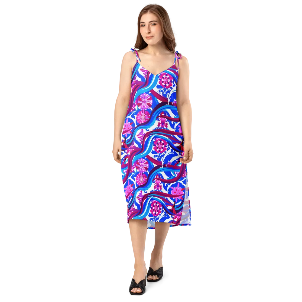 Sakura Voltage on Slip Dress — Front