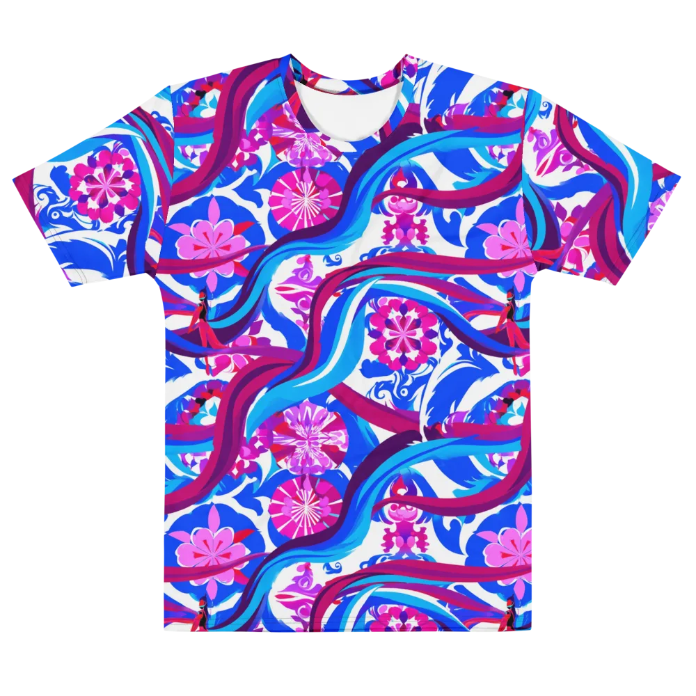 Sakura Voltage on Men's Cotton Crew Neck T-Shirt — Front