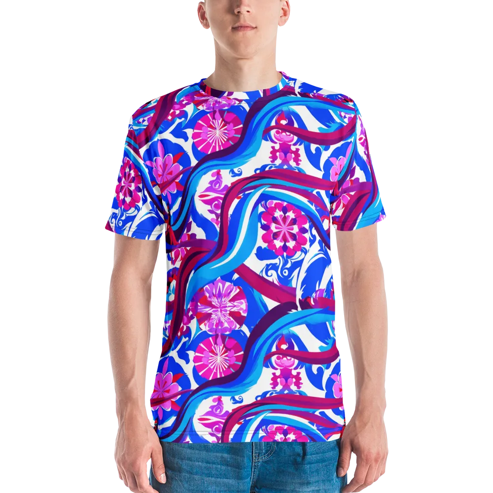 Sakura Voltage on Men's Crew Neck T-Shirt — Front