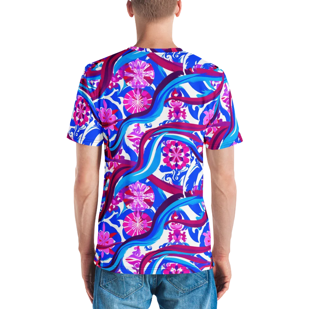 Sakura Voltage on Men's Crew Neck T-Shirt — Back