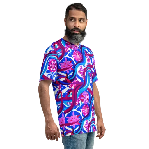 Sakura Voltage on a Men's Crew Neck T-Shirt