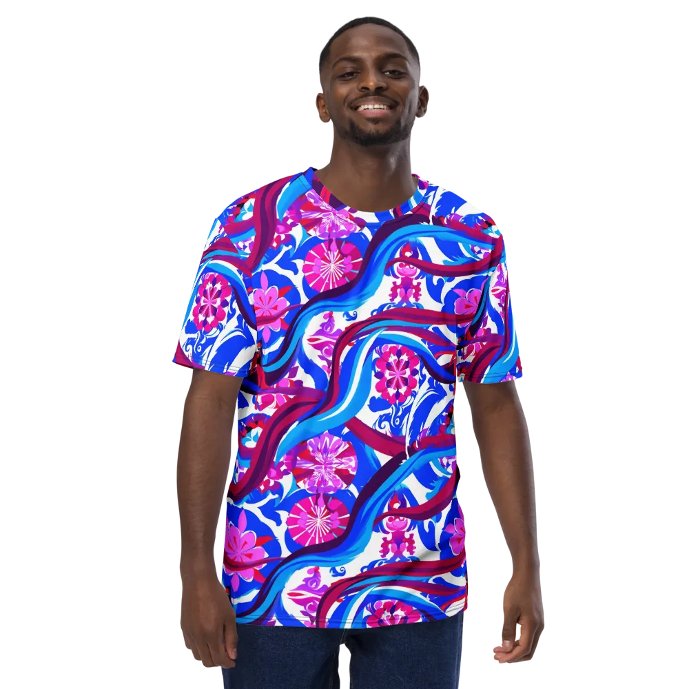 Sakura Voltage on Men's Crew Neck T-Shirt — Front