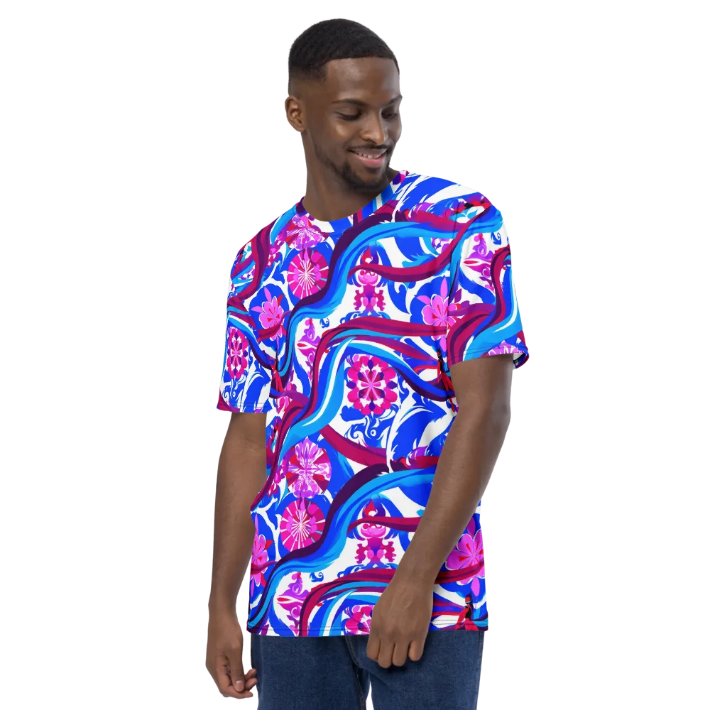 Sakura Voltage on Men's Crew Neck T-Shirt — Left