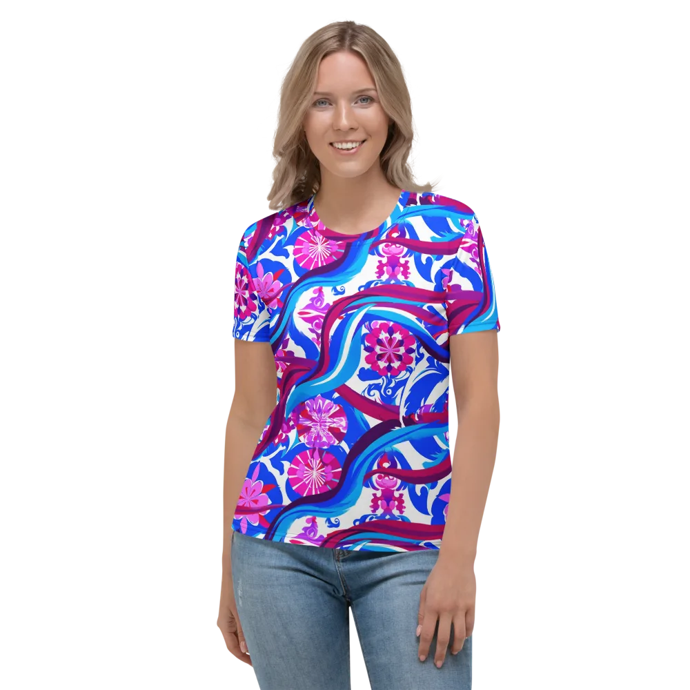 Sakura Voltage on Women's Crew Neck T-Shirt — Front