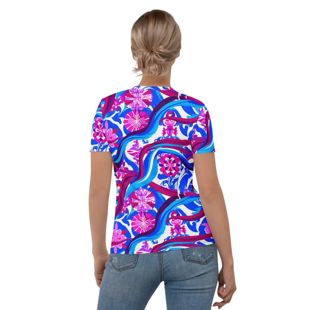 Sakura Voltage on Women's Crew Neck T-Shirt — Back