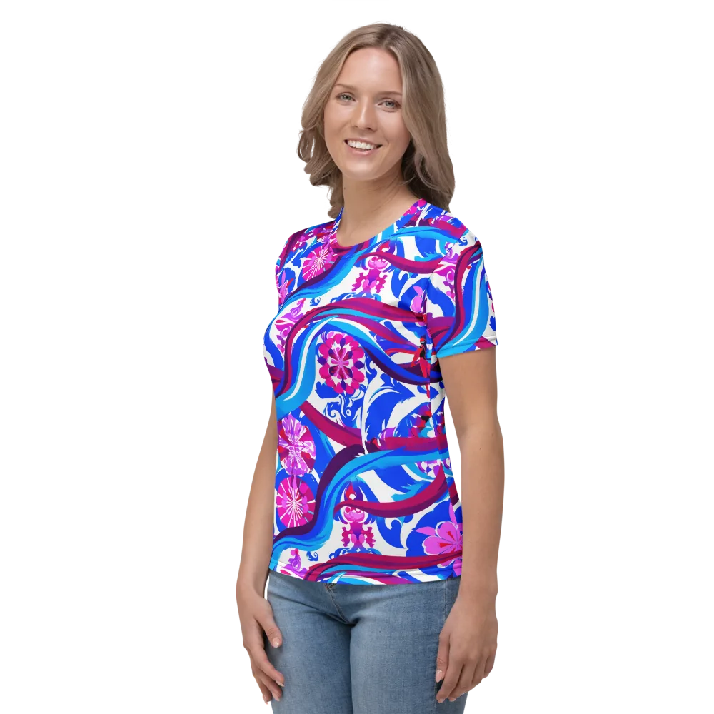Sakura Voltage on Women's Crew Neck T-Shirt — Left