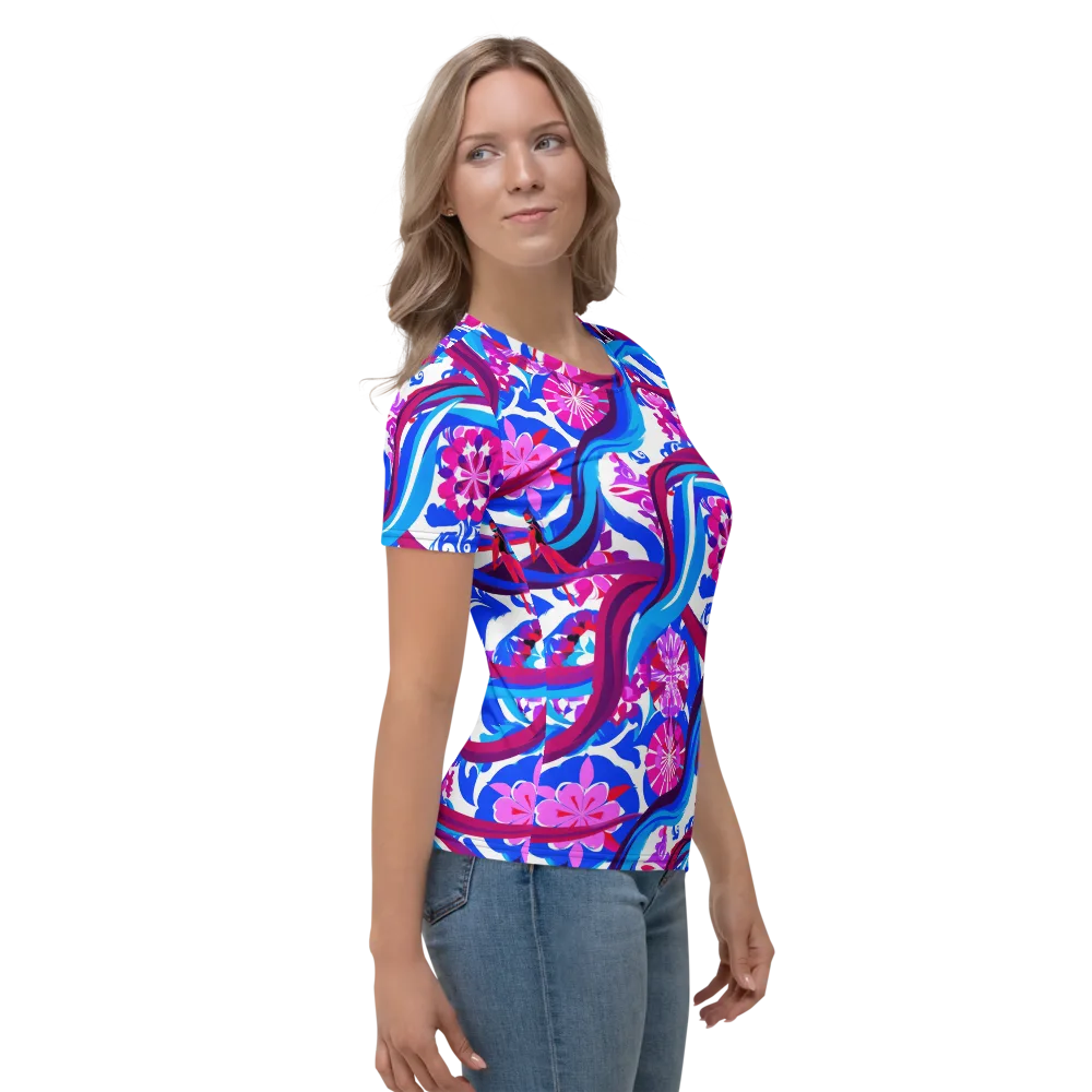 Sakura Voltage on Women's Crew Neck T-Shirt — Right