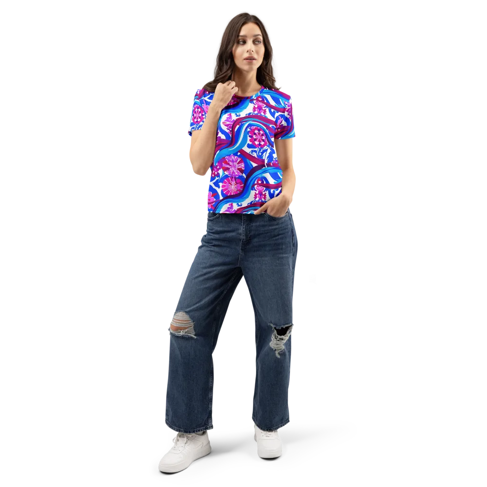 Sakura Voltage on Women's Crew Neck T-Shirt — Front