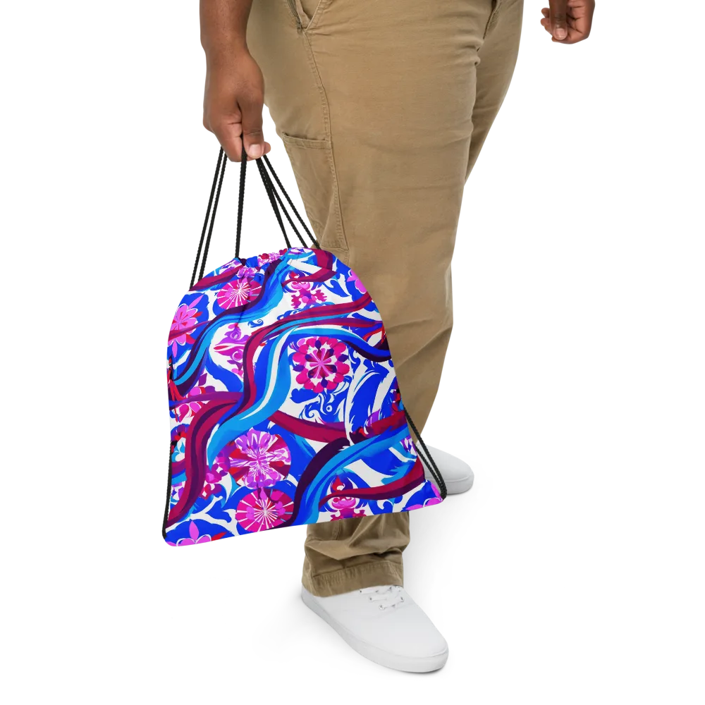 Sakura Voltage on Drawstring Bag — Front