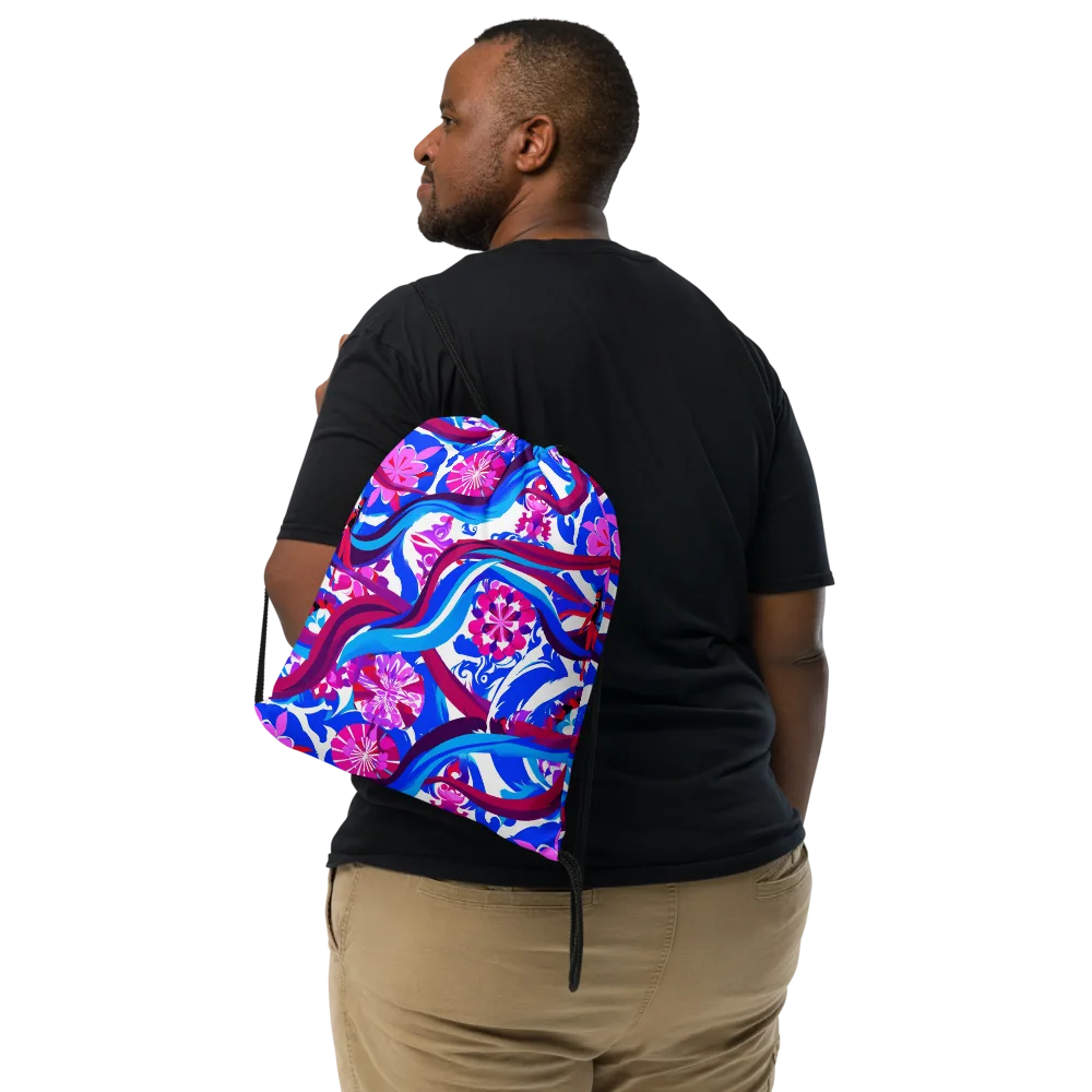 Sakura Voltage on Drawstring Bag — Front