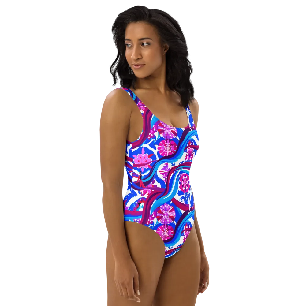 Sakura Voltage on One-Piece Swimsuit — Right