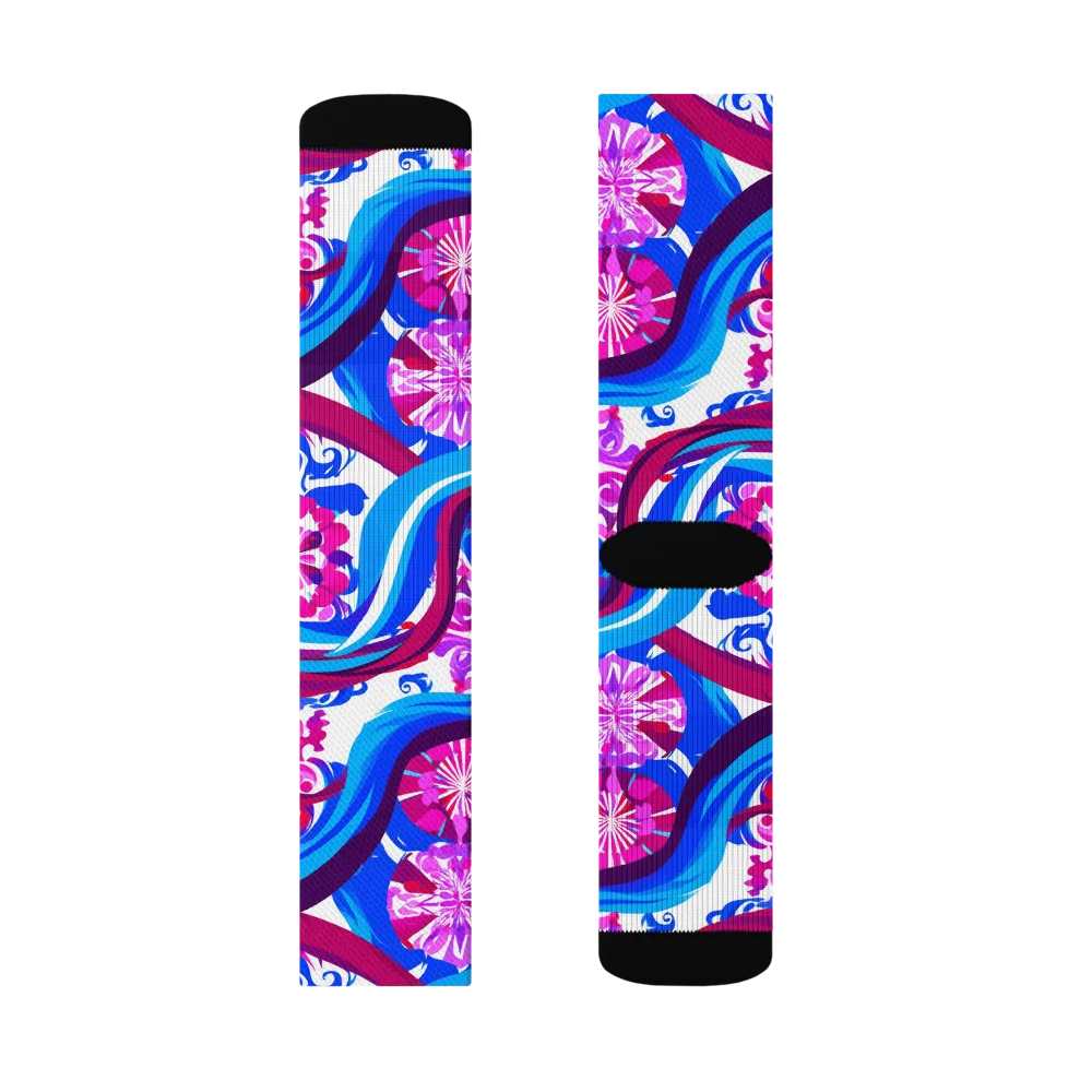 Sakura Voltage on Socks — Left Sock