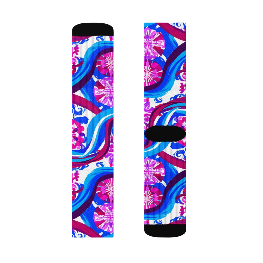Sakura Voltage on Socks — Right Sock