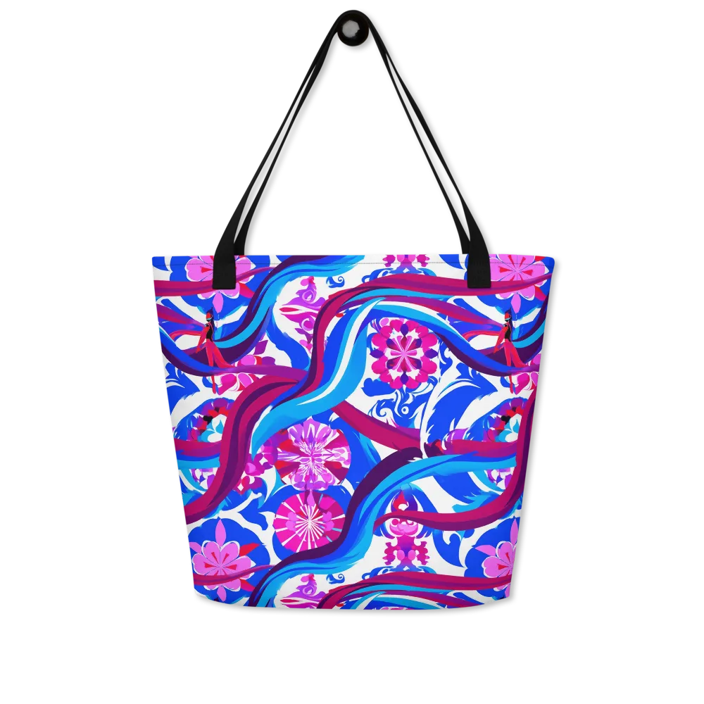 Sakura Voltage on Large Tote Bag W/ Pocket — Front