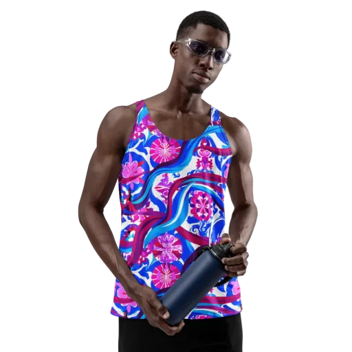 Sakura Voltage on a Men's Tank Top