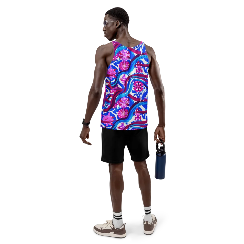 Sakura Voltage on Men's Tank Top — Back