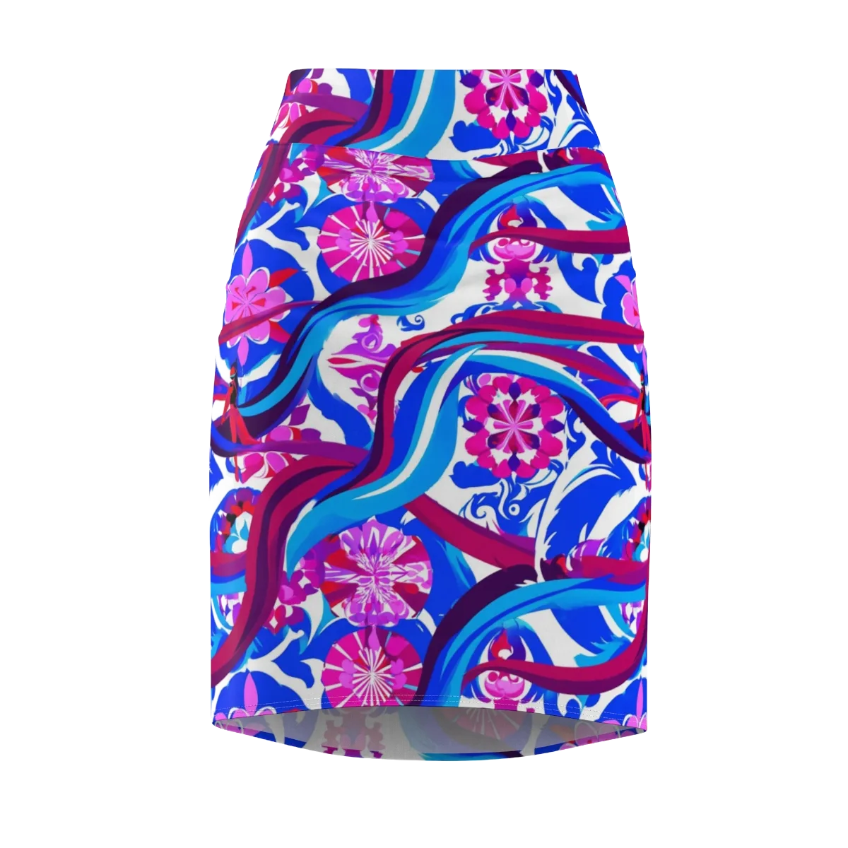 Sakura Voltage on Pencil Skirt — Front