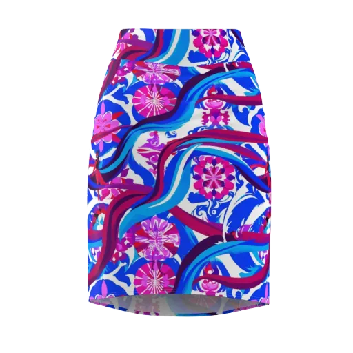 Sakura Voltage on a Pencil Skirt