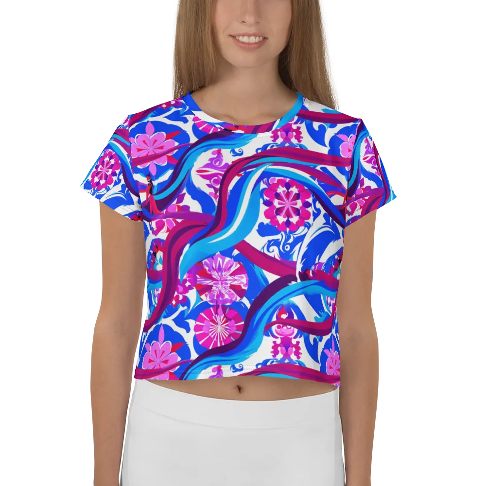 Sakura Voltage on Crop Tee — Front