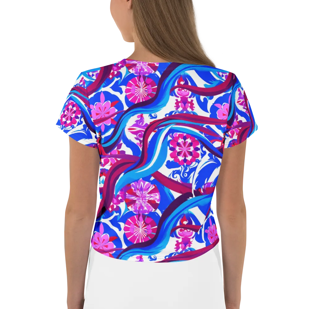 Sakura Voltage on Crop Tee — Back
