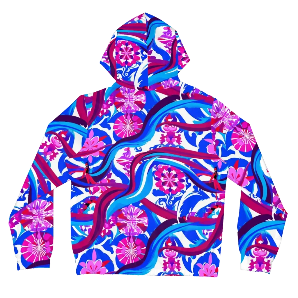 Sakura Voltage on Women's Full-Zip Hoodie — Back