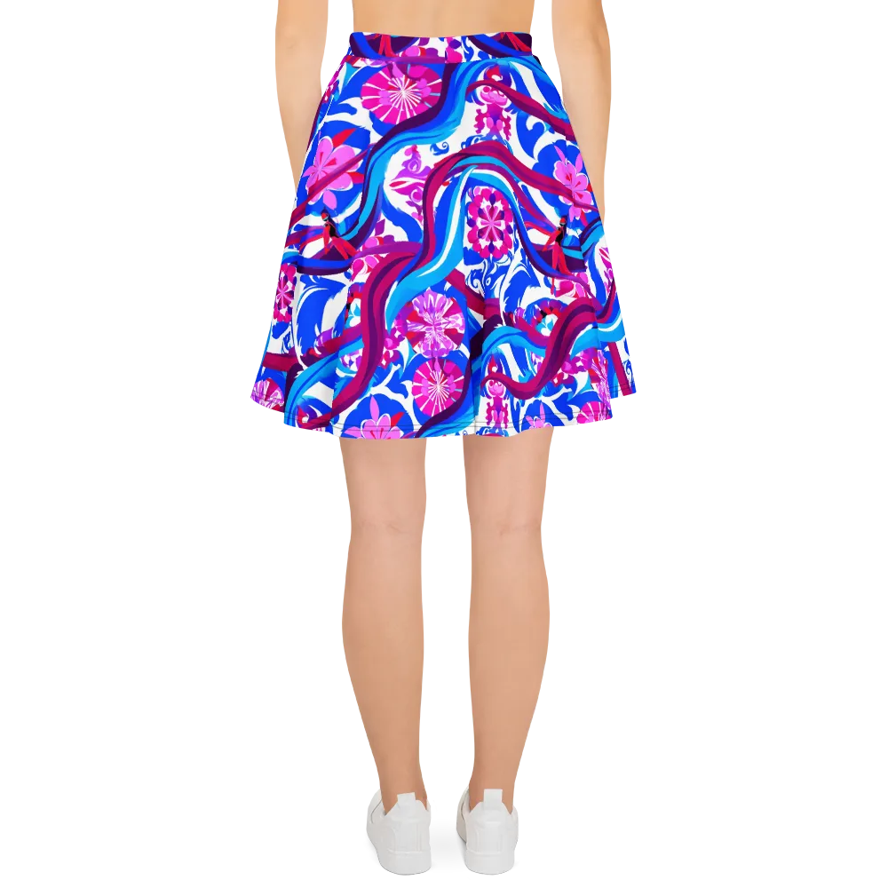 Sakura Voltage on Skater Skirt — Back