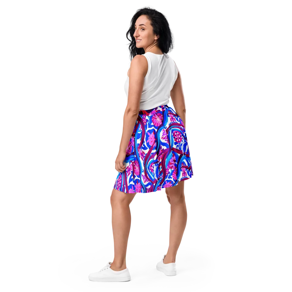 Sakura Voltage on Skater Skirt — Back