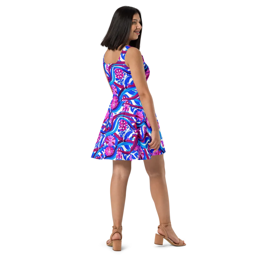 Sakura Voltage on Skater Dress — Right