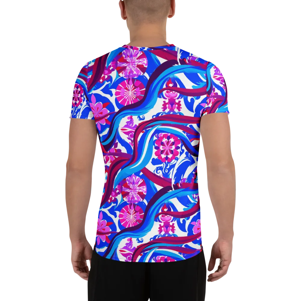 Sakura Voltage on Men's Athletic T-Shirt — Back
