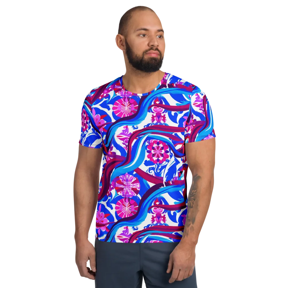 Sakura Voltage on Men's Athletic T-Shirt — Front