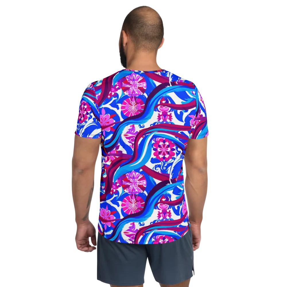 Sakura Voltage on Men's Athletic T-Shirt — Back