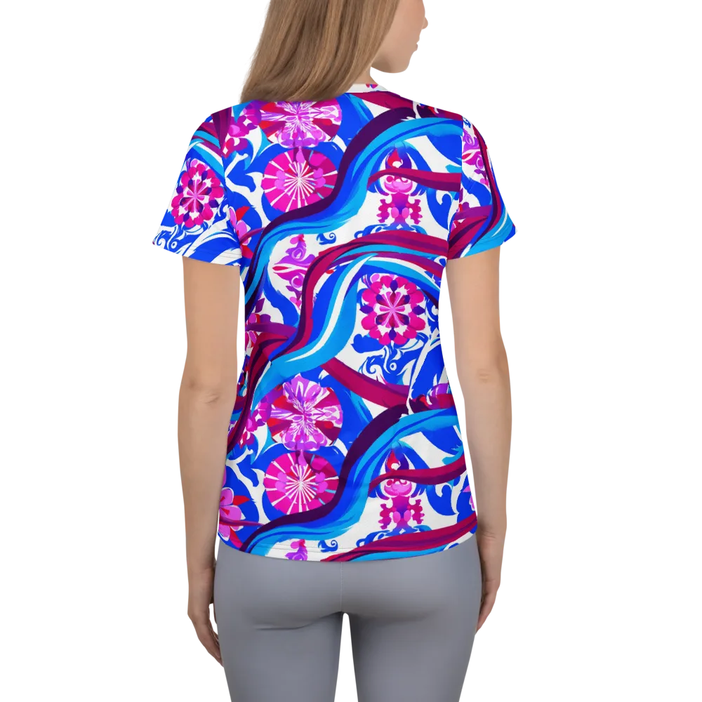 Sakura Voltage on Women's Athletic T-Shirt — Back