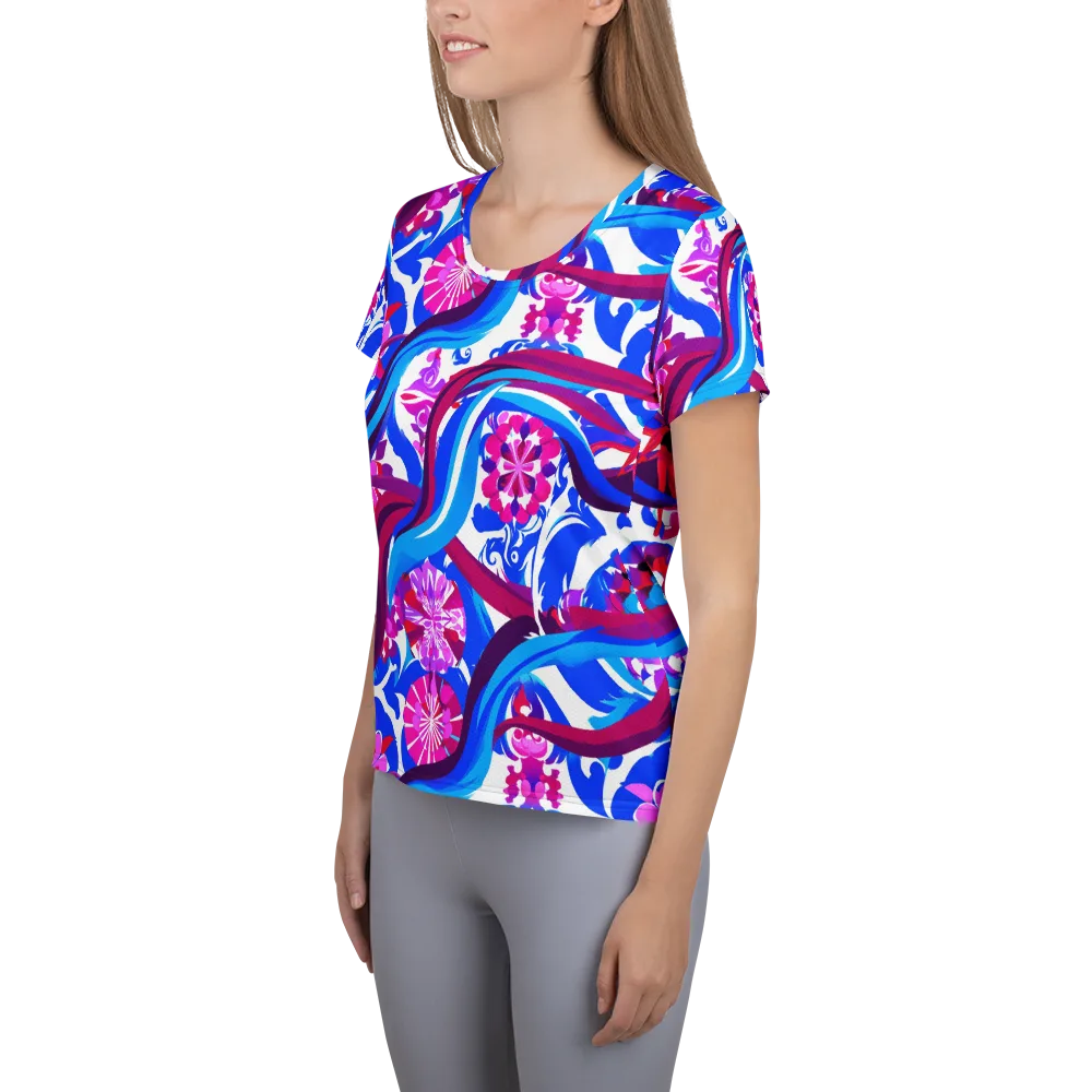Sakura Voltage on Women's Athletic T-Shirt — Left