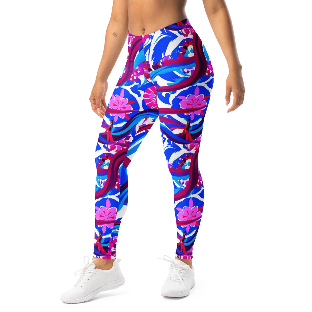 Sakura Voltage on Leggings — Left Front