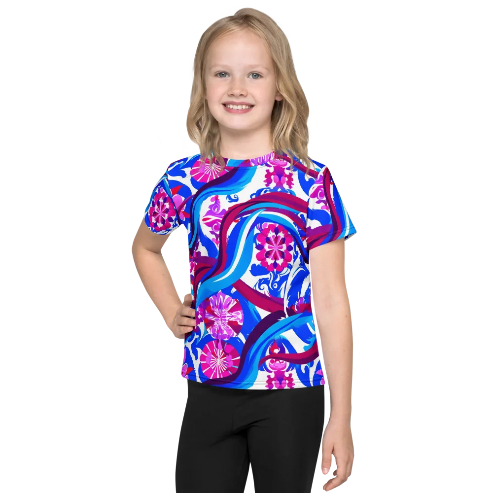 Sakura Voltage on Kids Crew Neck T-Shirt — Front
