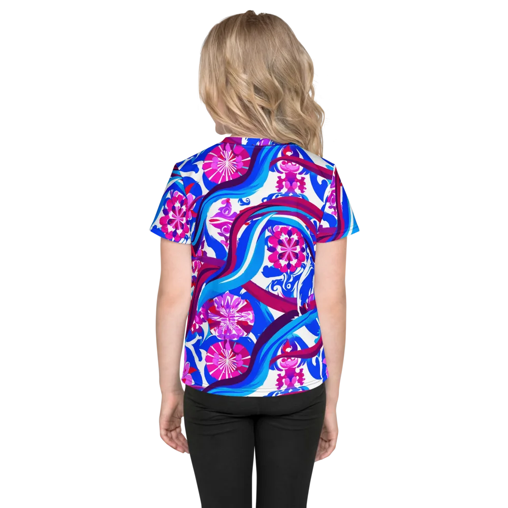 Sakura Voltage on Kids Crew Neck T-Shirt — Back
