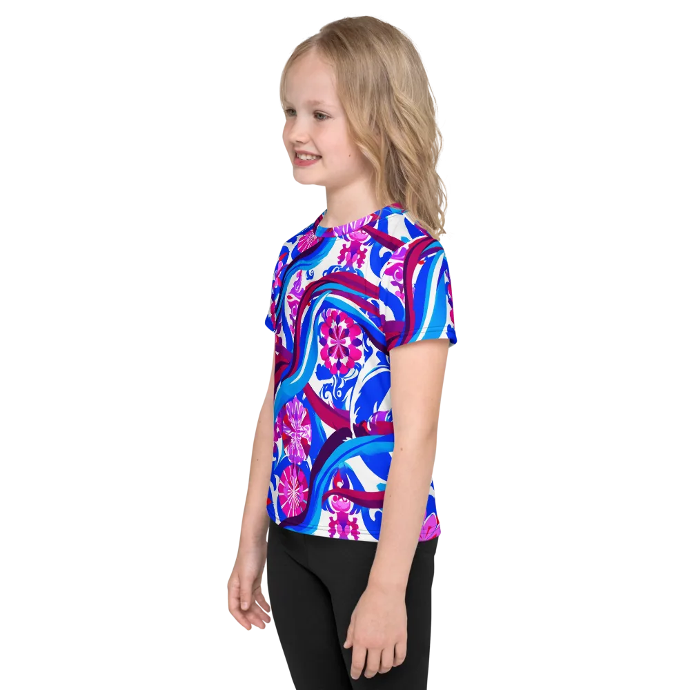 Sakura Voltage on Kids Crew Neck T-Shirt — Left