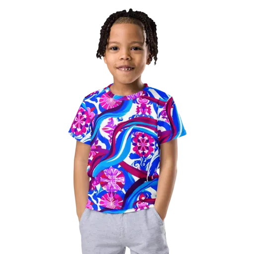 Sakura Voltage on a Kids Crew Neck T-Shirt