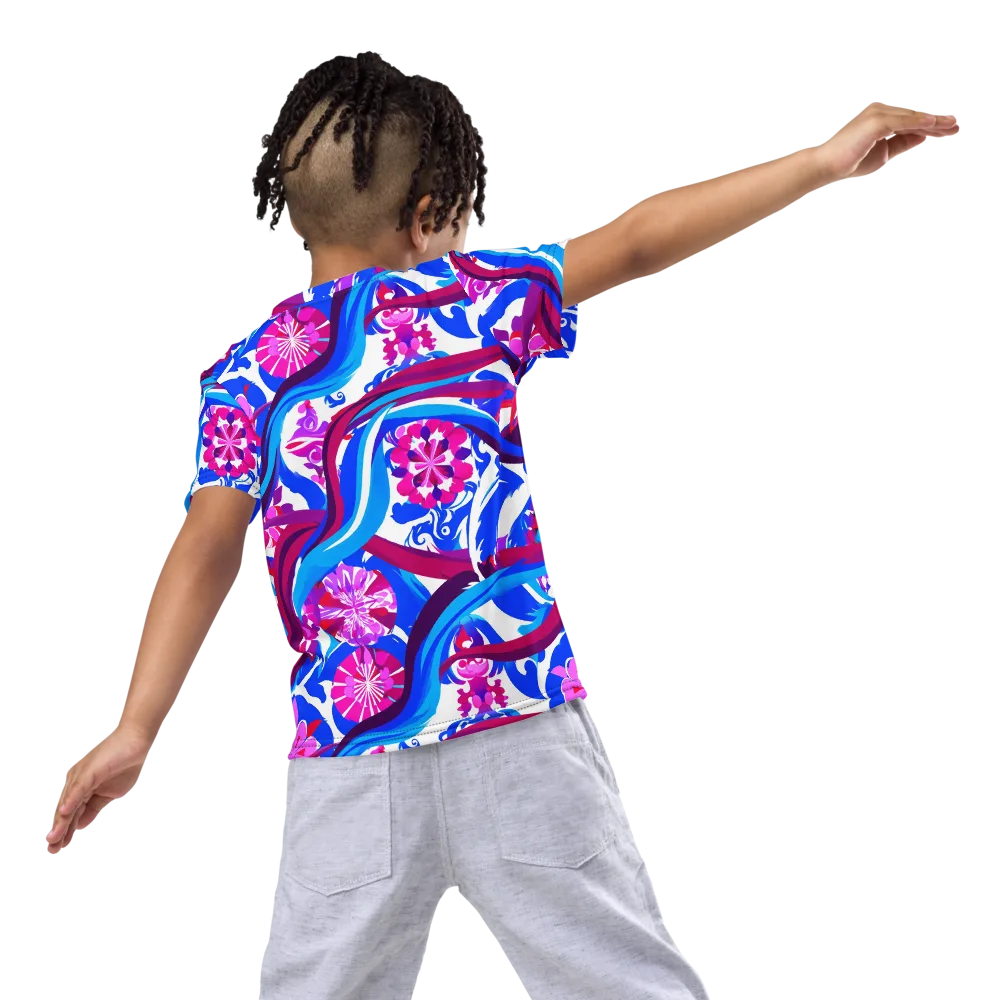 Sakura Voltage on Kids Crew Neck T-Shirt — Back
