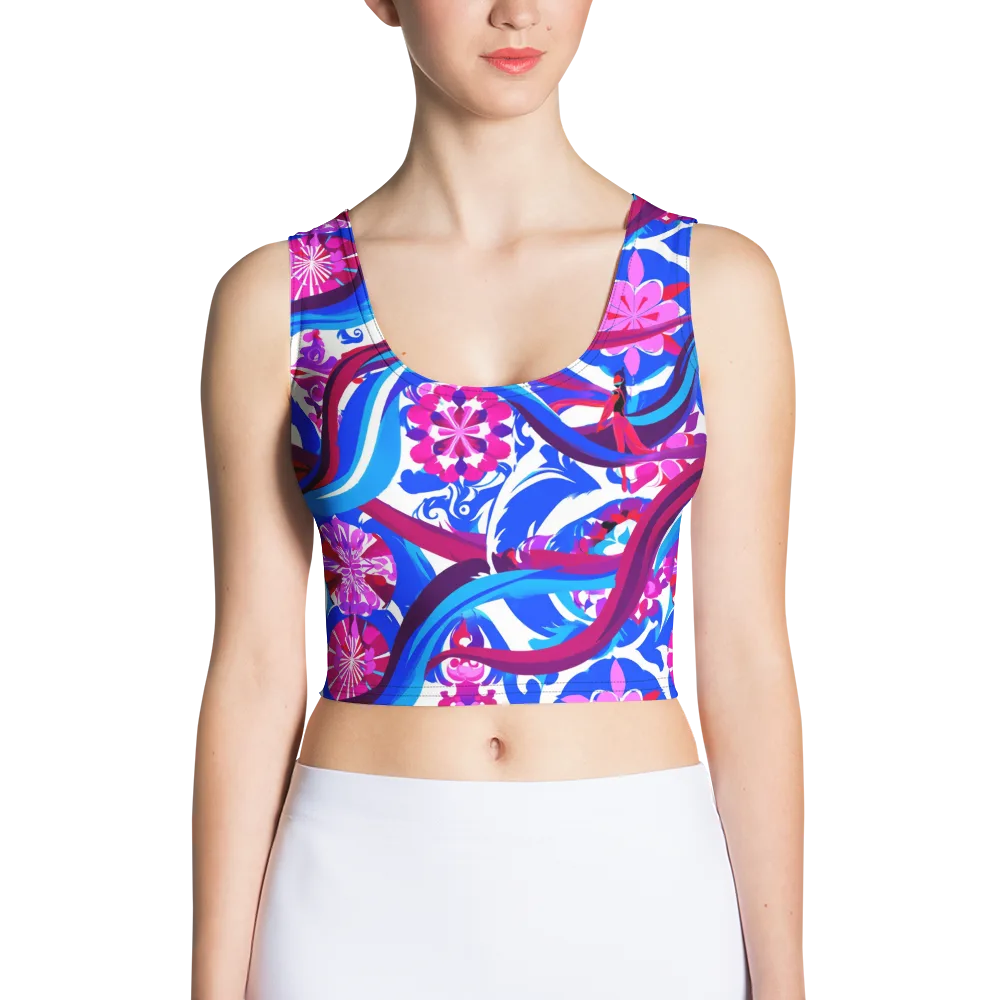 Sakura Voltage on Crop Top — Front