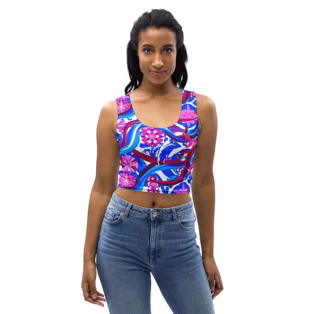 Sakura Voltage on Crop Top — Front