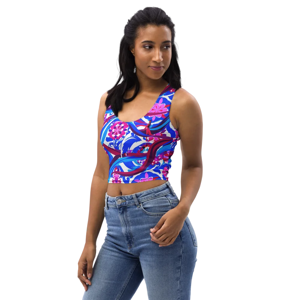 Sakura Voltage on Crop Top — Left Front