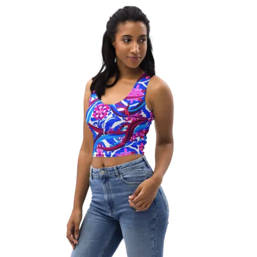 Sakura Voltage on a Crop Top
