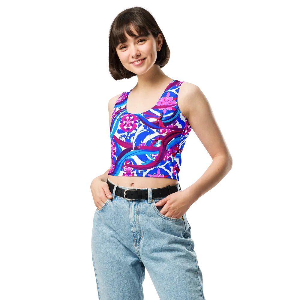 Sakura Voltage on Crop Top — Front