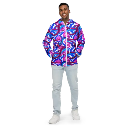 Sakura Voltage on a Men's Windbreaker