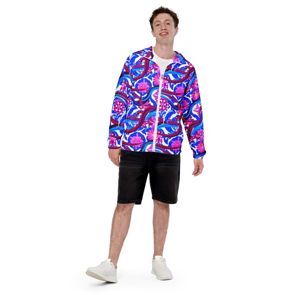Sakura Voltage on Men's Windbreaker — Front