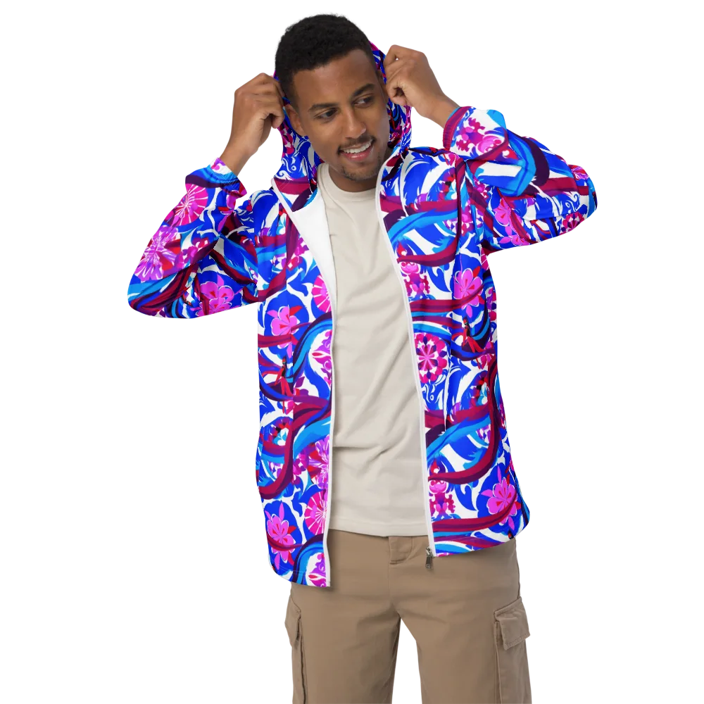 Sakura Voltage on Men's Windbreaker — Front