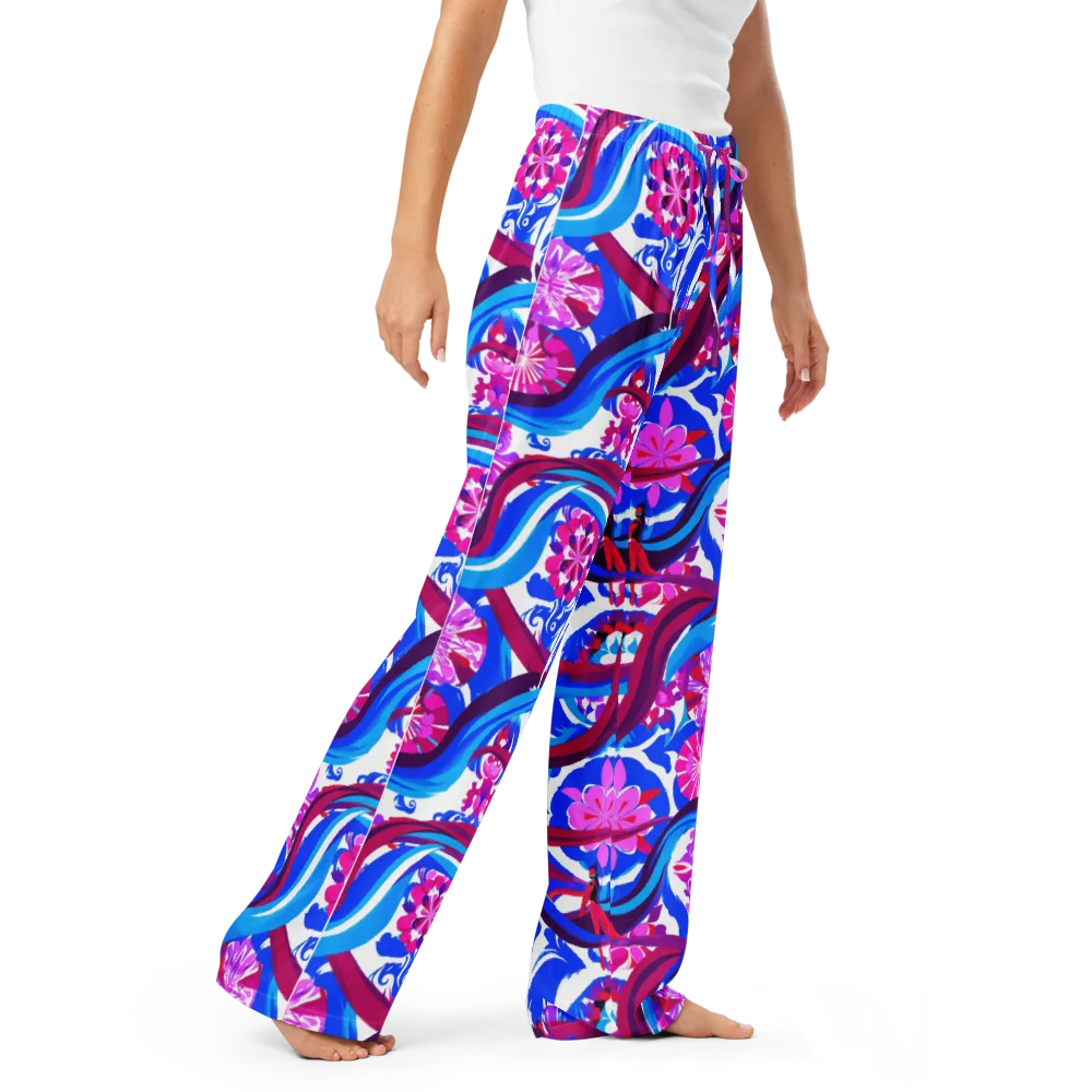 Sakura Voltage on Women's Pajama Pants — Right Front